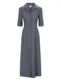STAUD Joan button-up midi dress - Grey