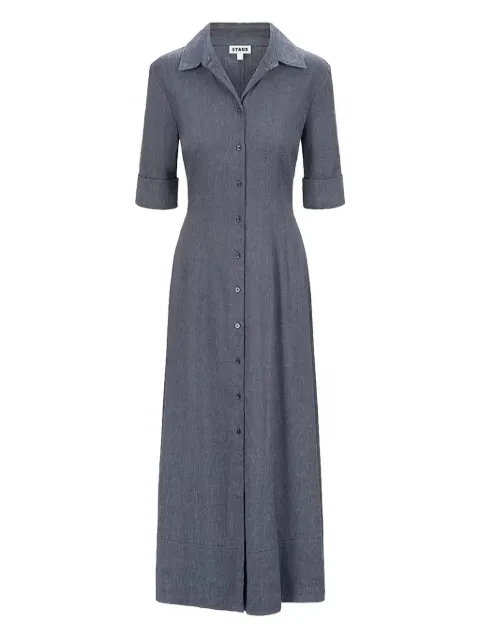 STAUD Joan button-up midi dress