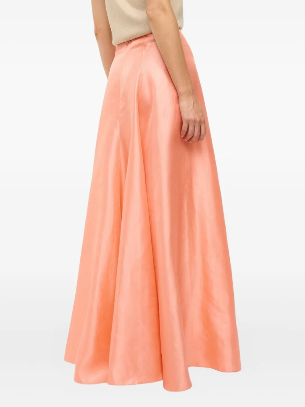 STAUD VINXENZO SILK MAXI SKIRT