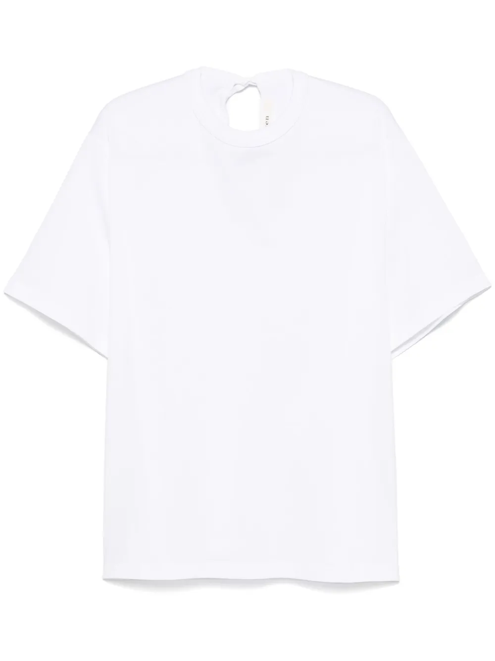 Carven Womens Orchid Foulard Draped Self-tie Cotton-jersey T-shirt In White