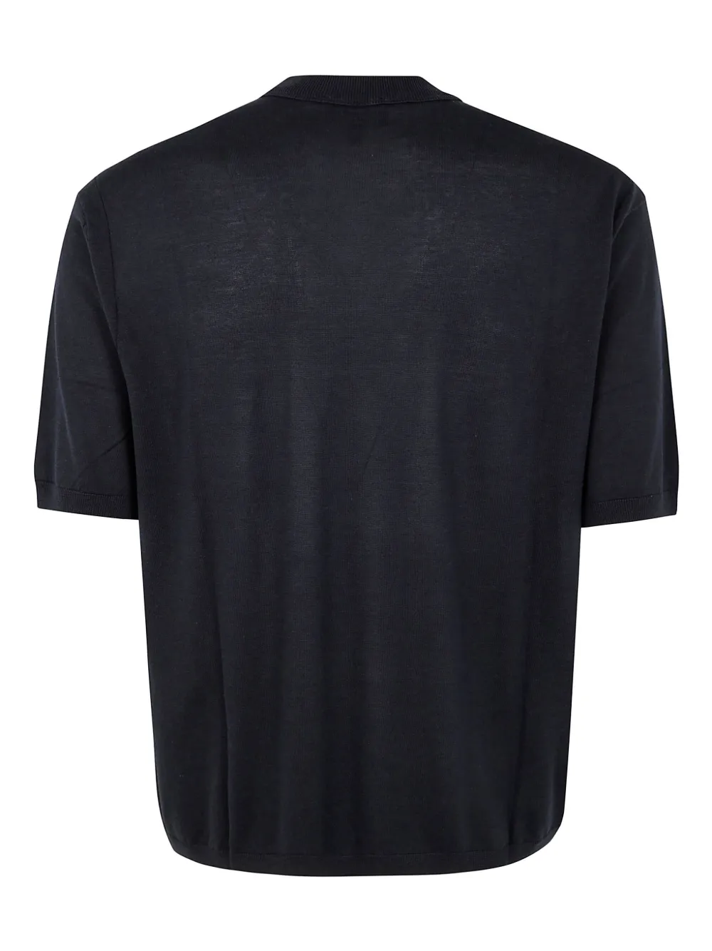 Emporio Armani fine-ribbed T-shirt - Blauw