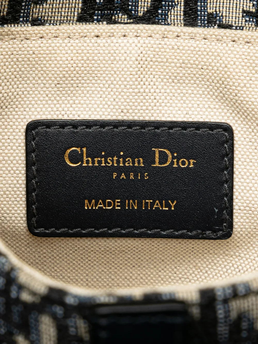 Pre-owned Dior 2019 Mini Oblique Canvas Saddle Bag Satchel In Blue