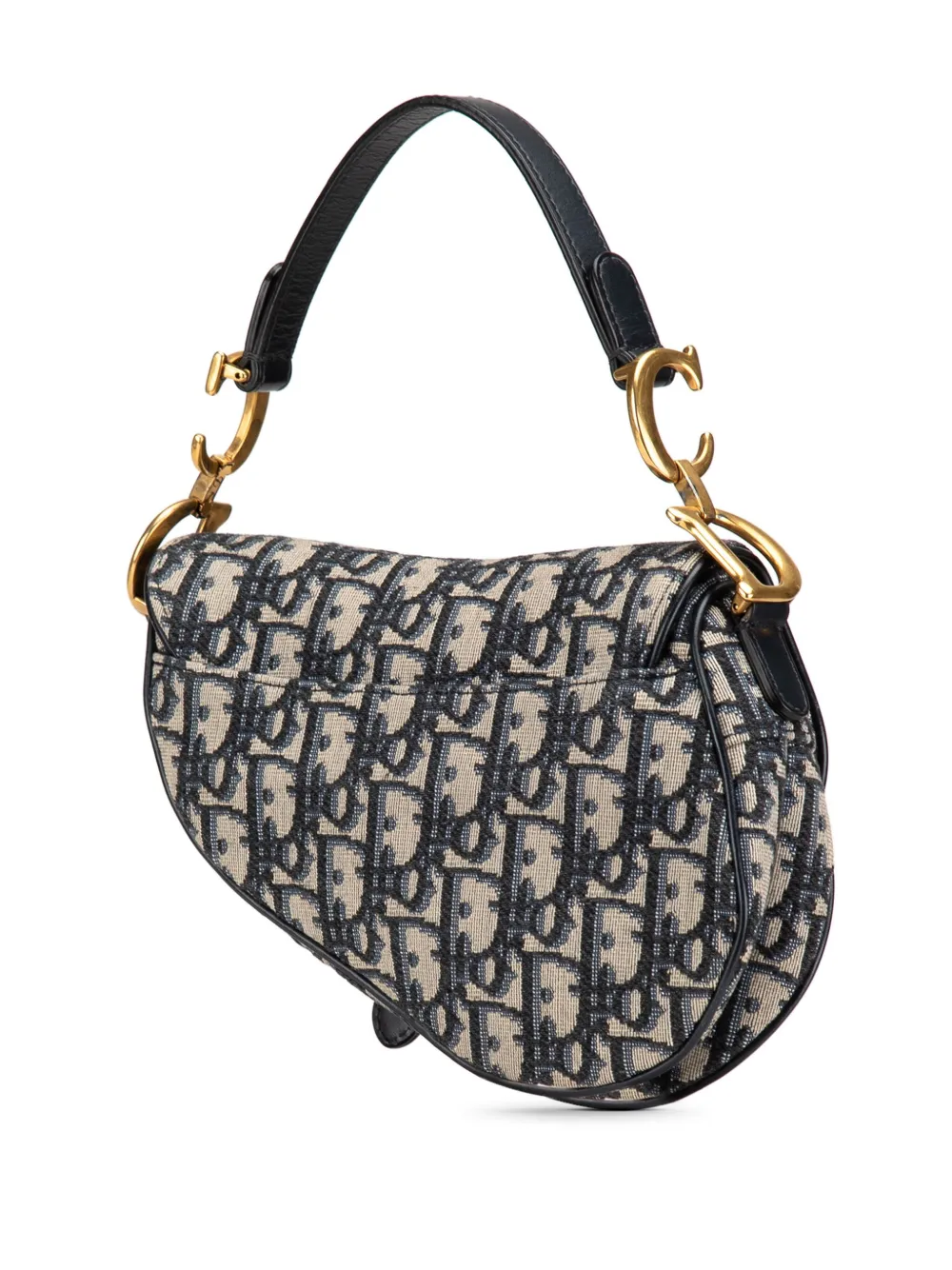 Christian Dior Pre-Owned 2019 Mini Oblique Canvas Saddle Bag satchel | Pre-Owned | Image 2