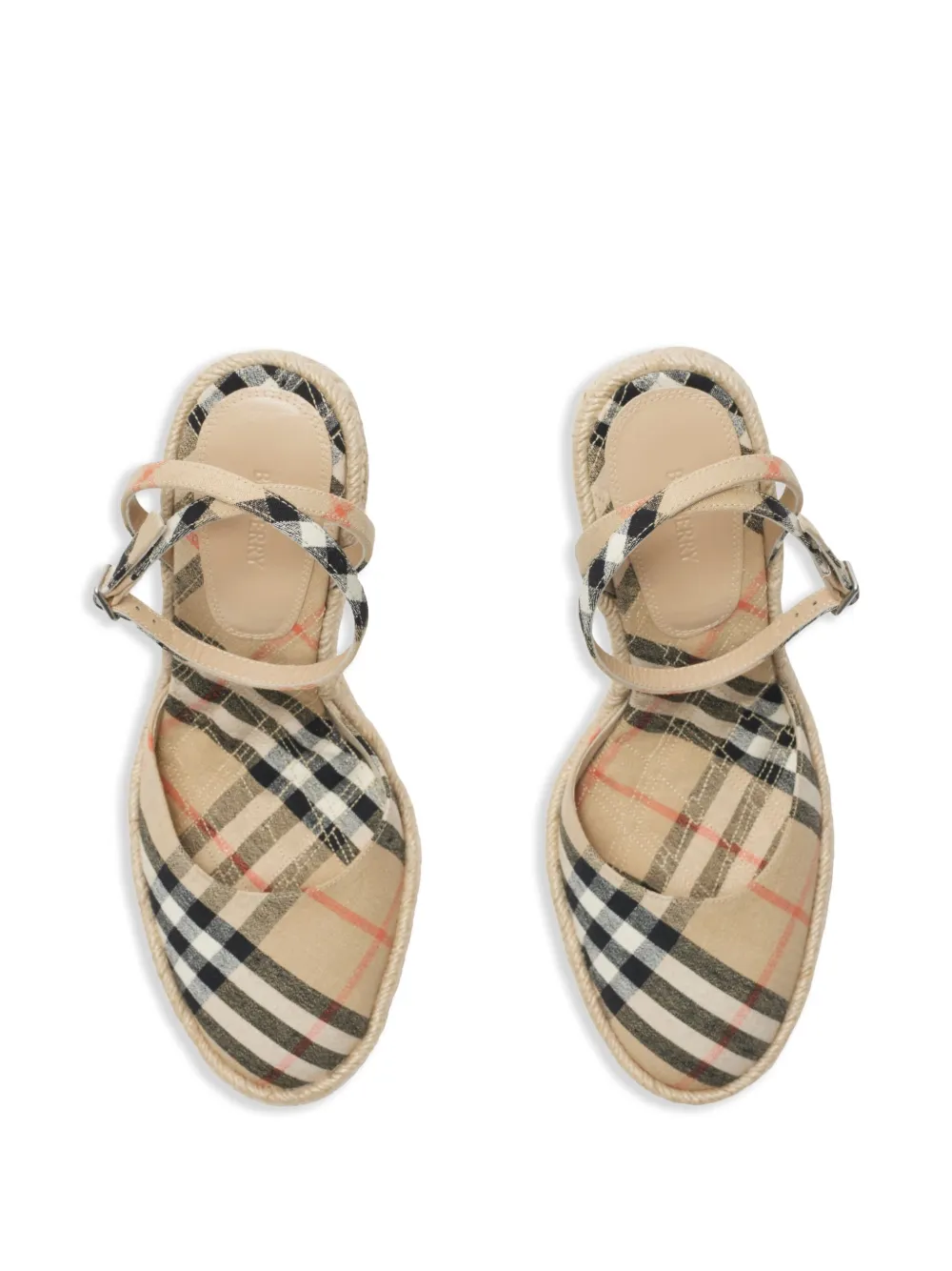 Burberry Mews Check Espadrilles In Brown