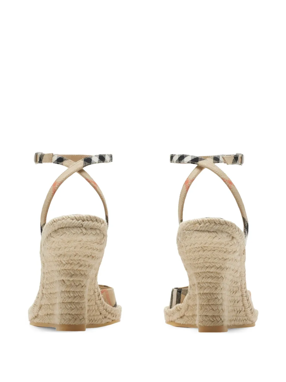 Burberry Mews Check Espadrilles In Brown