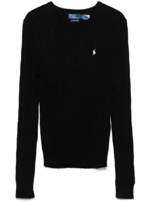Polo Ralph Lauren ケーブルニット セーター | ブラック | FARFETCH JP