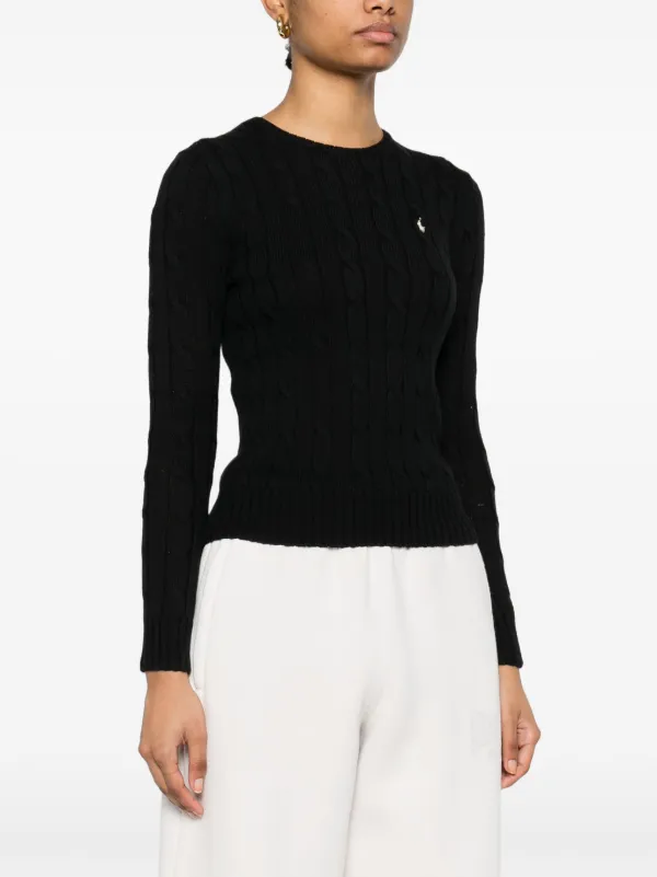 Polo Ralph Lauren ケーブルニット セーター | ブラック | FARFETCH JP