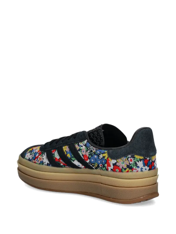Adidas Gazelle Sneakers Mit Blumen-Print Schwarz FARFETCH AT