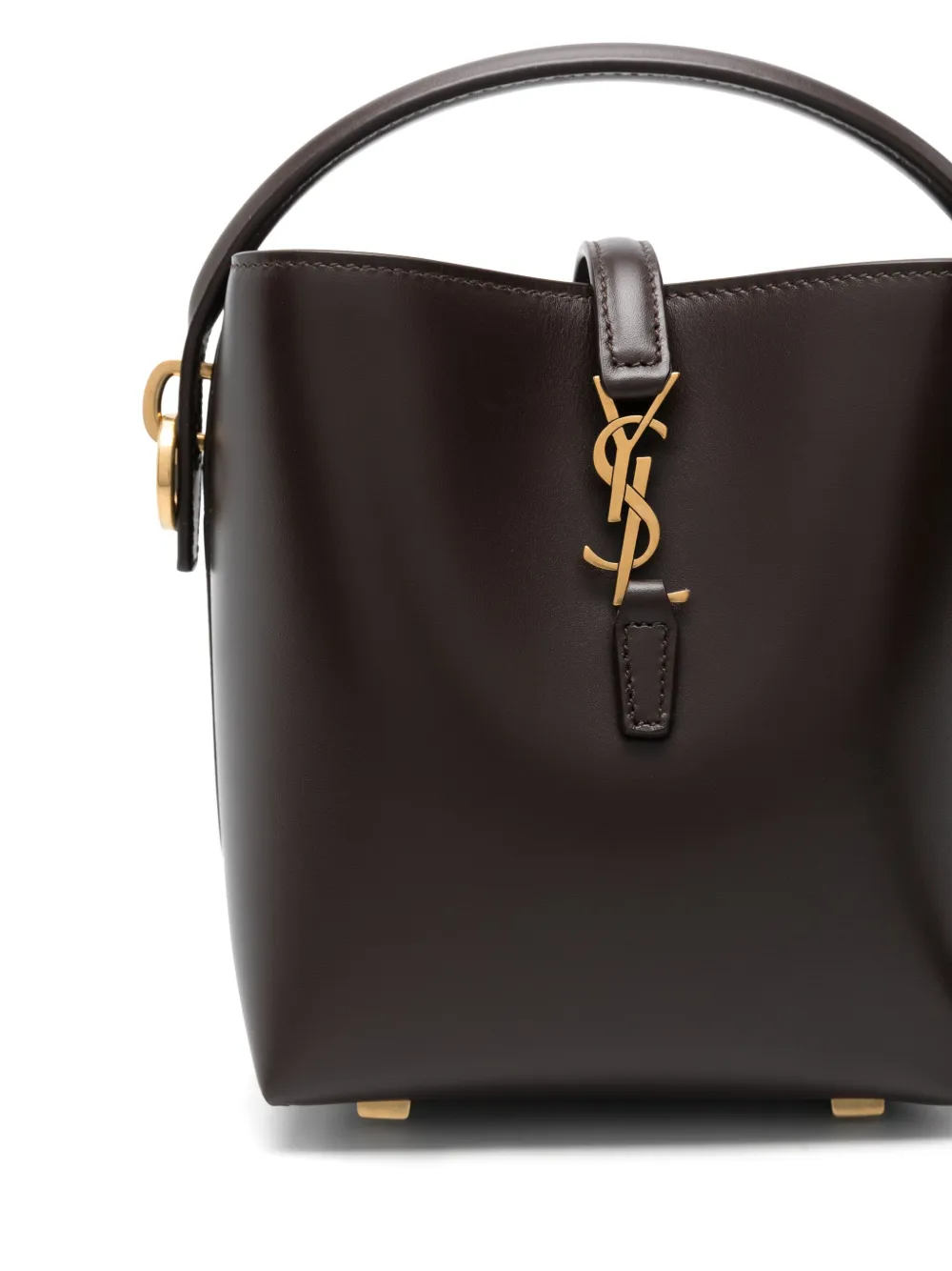 Saint Laurent Mini Le 37 Bucket Bag In 褐色