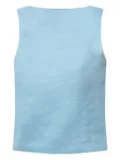 STAUD Boa boat-neck linen tank top - Blue