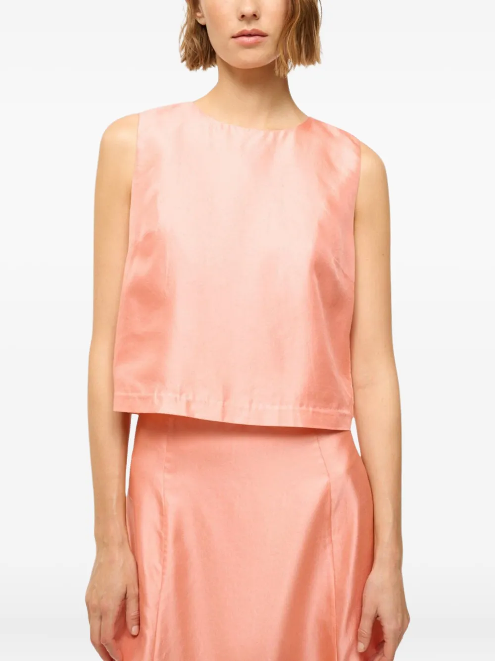 STAUD Cassia zijden top Roze