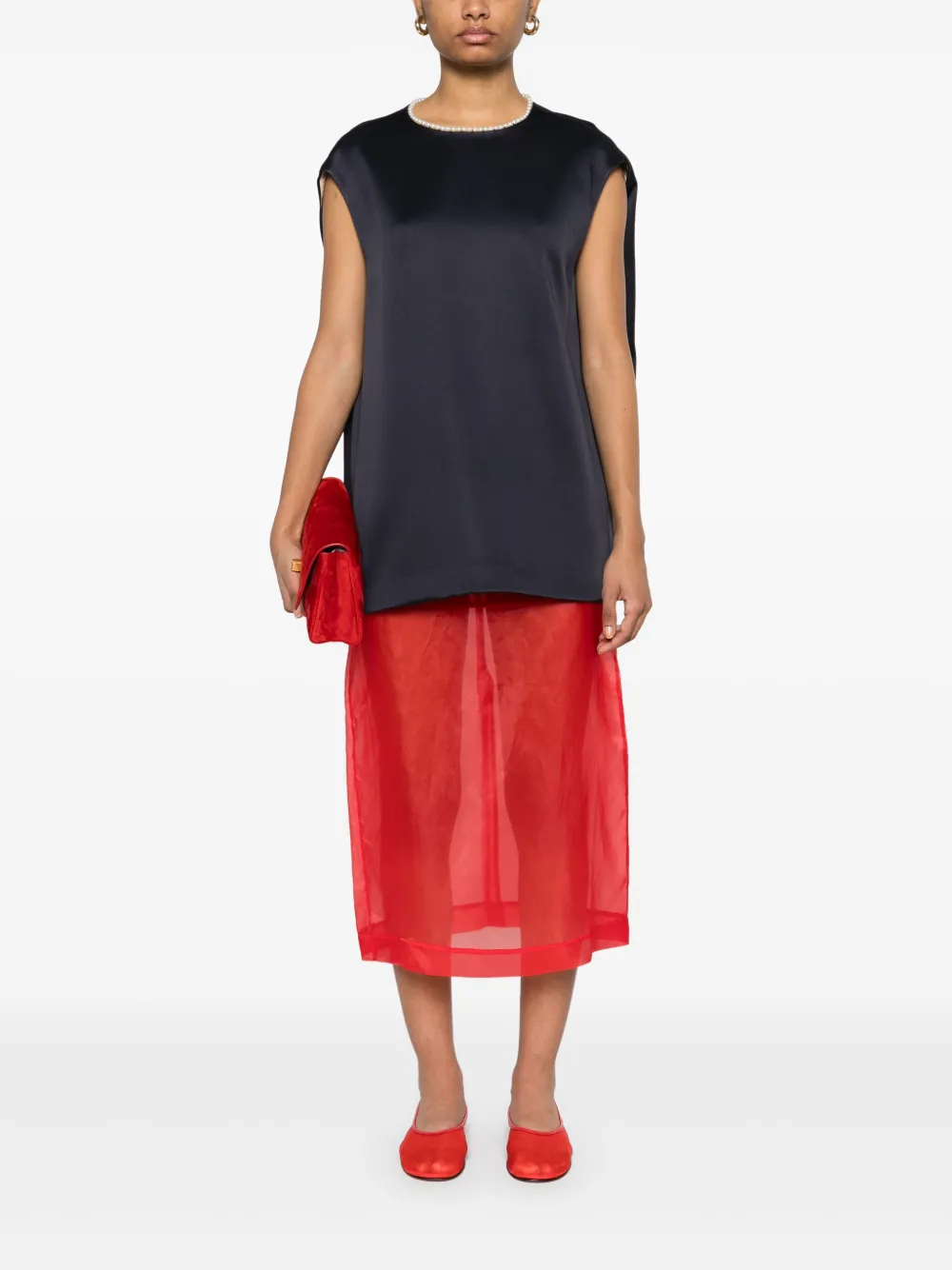 Carven Cocoon top - Blauw