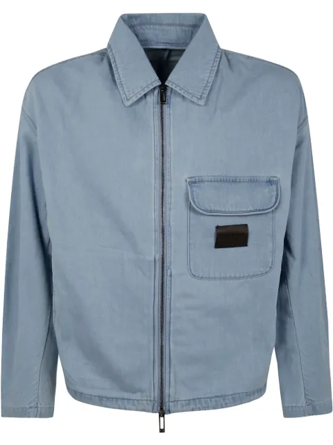 Emporio Armani logo-appliqué denim jacket