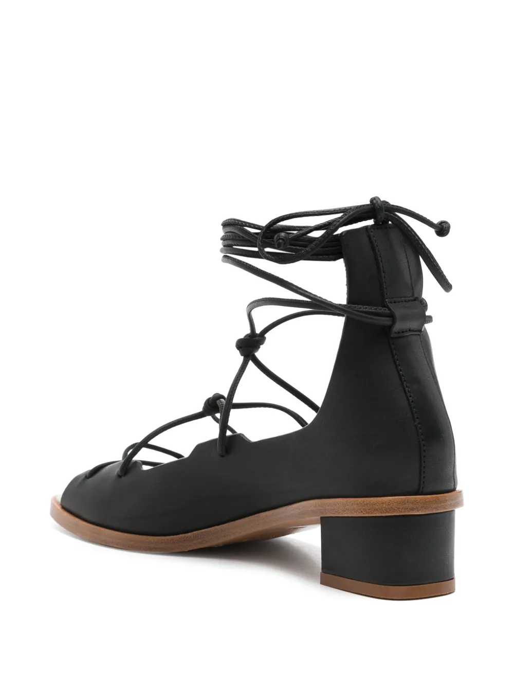 Forte leather sandals Black