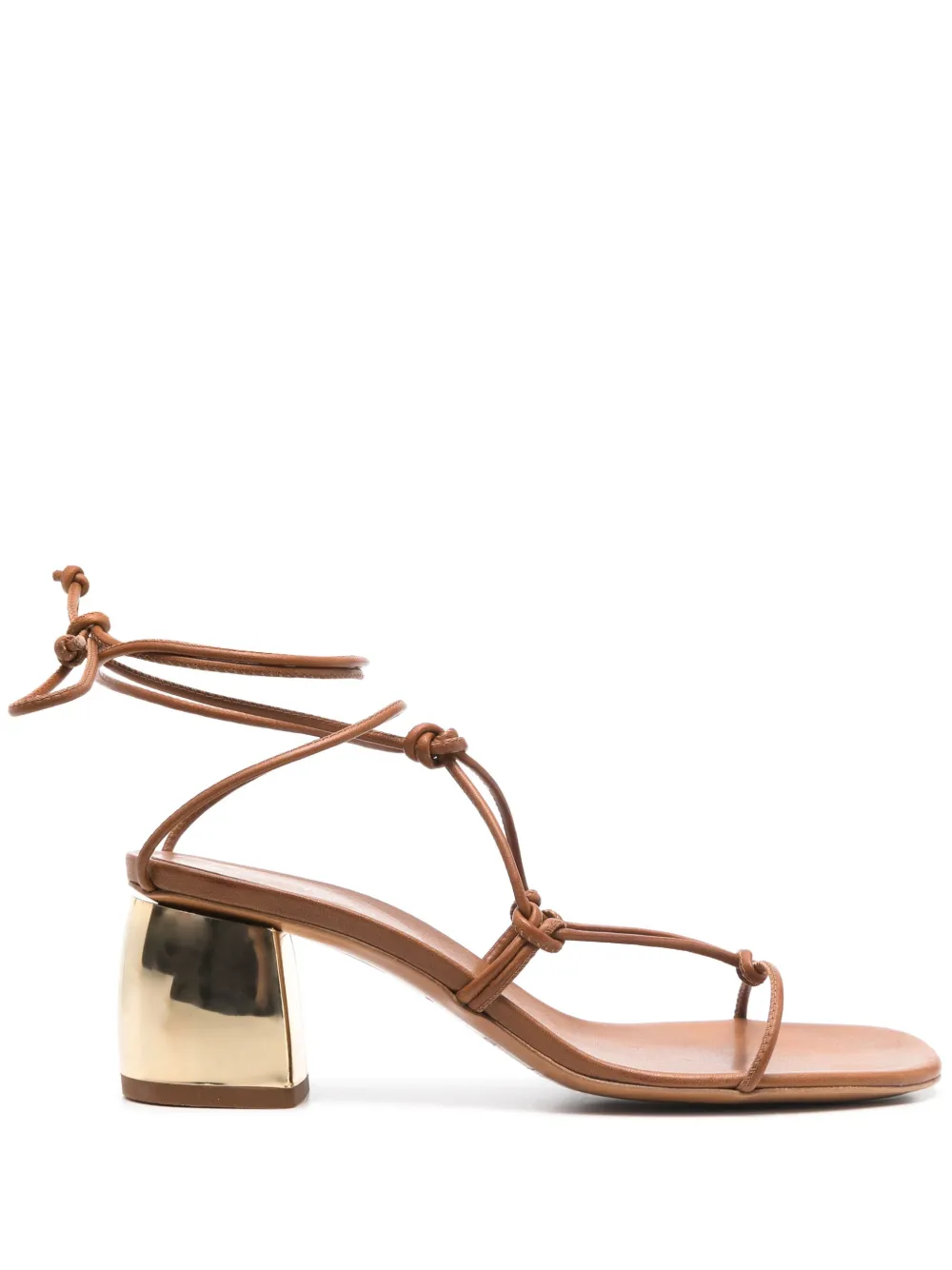 Forte 100mm leather sandals Brown