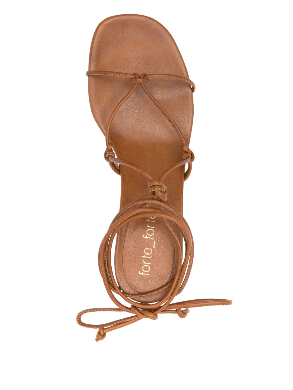 Forte 100mm leather sandals Brown