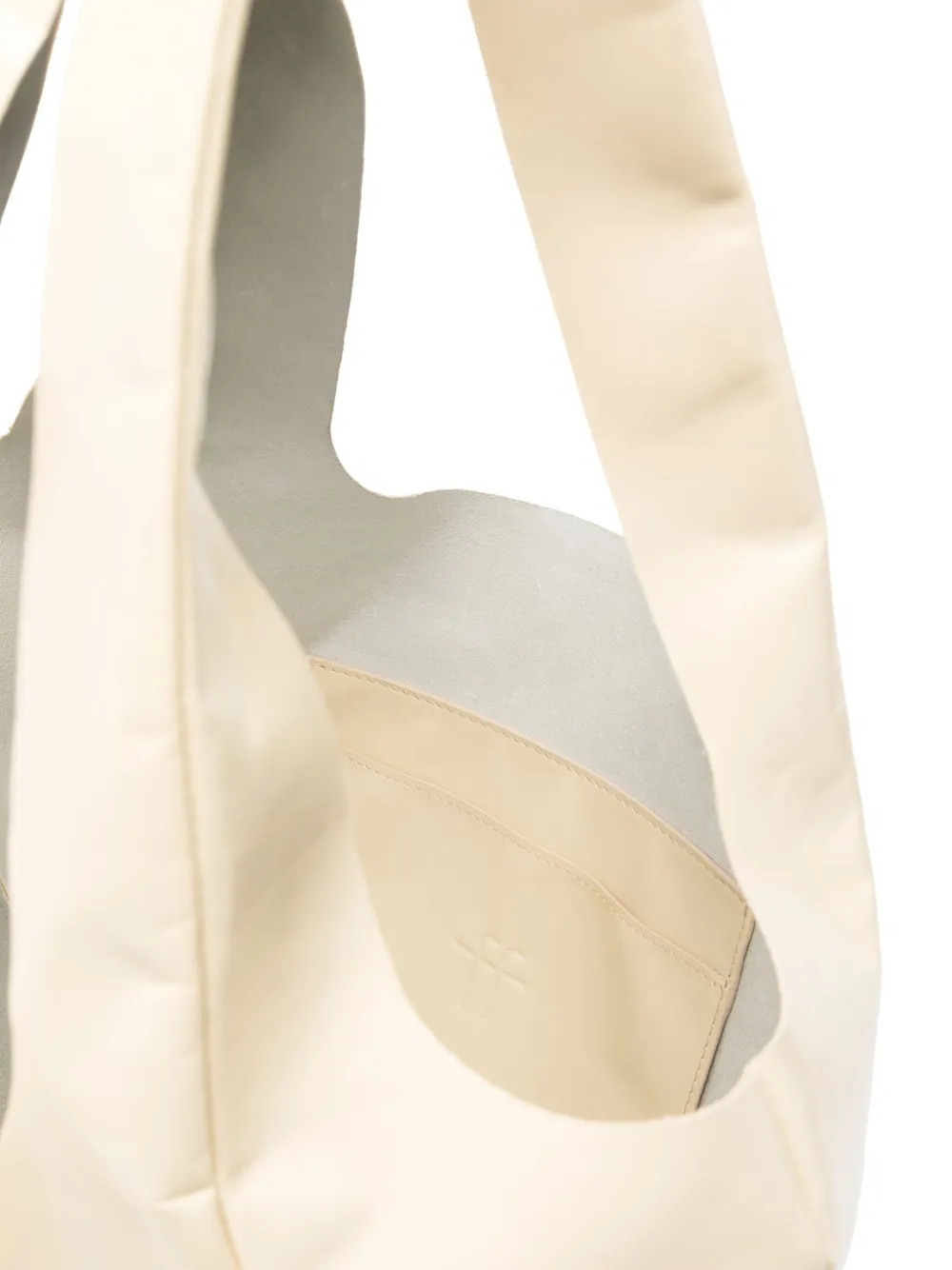 Shop Forte Forte Leather Tote Bag In Neutrals