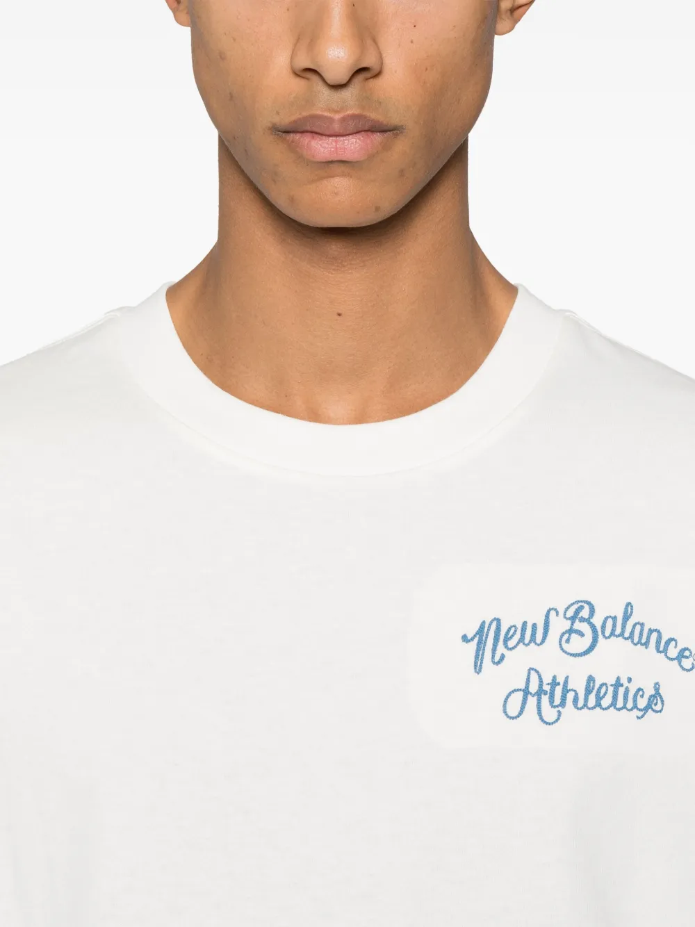 New Balance T-shirt met geborduurd logo Wit