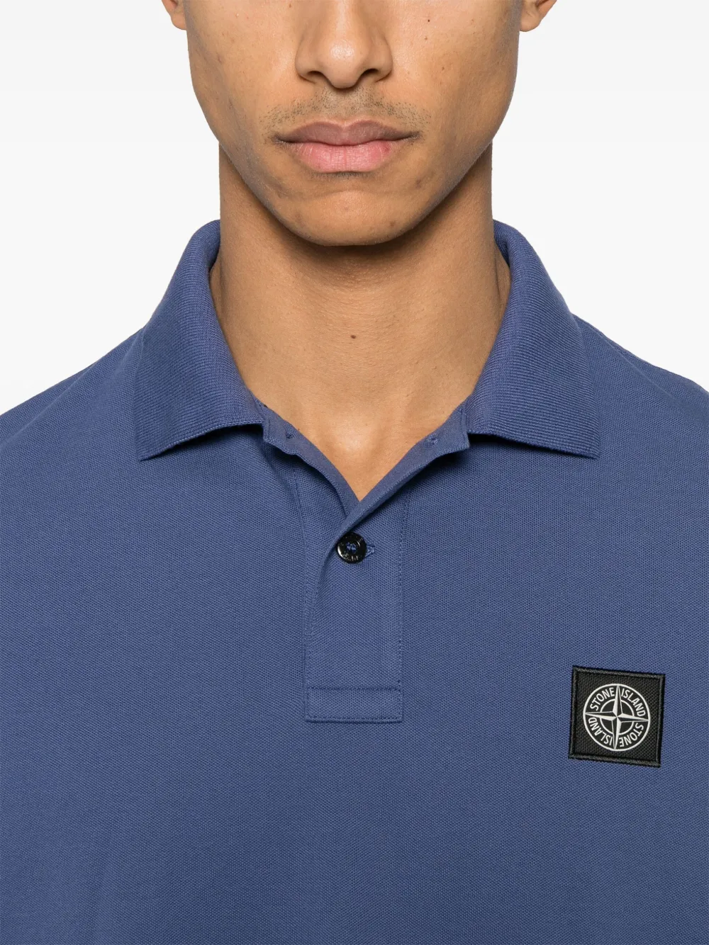 Stone Island Piqué poloshirt Blauw