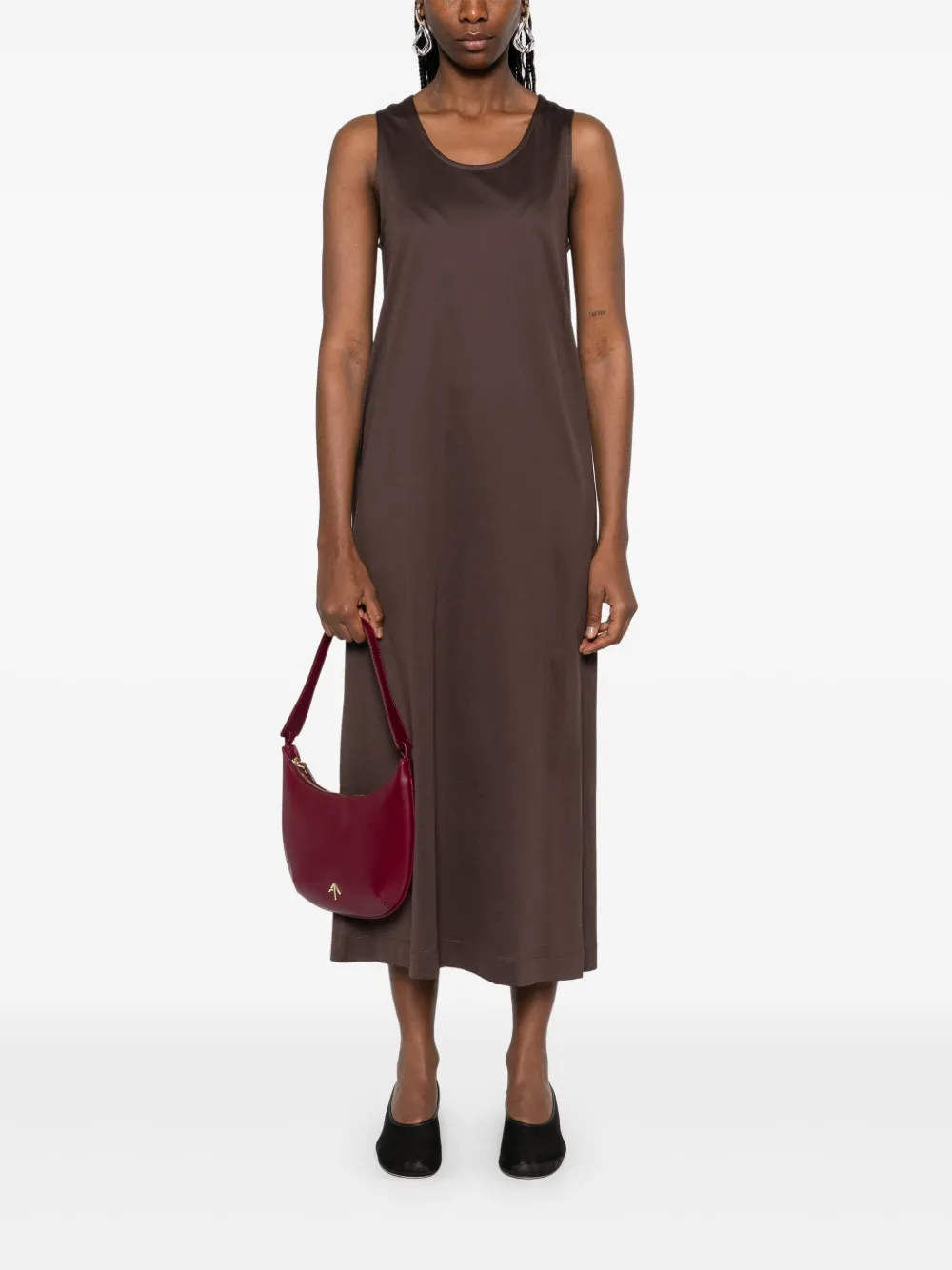 Soeur Delia midi-jurk - Bruin