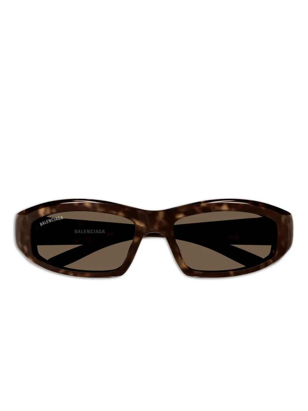 Balenciaga Eyewear Occhiali da sole con effetto tartarugato - Marrone
