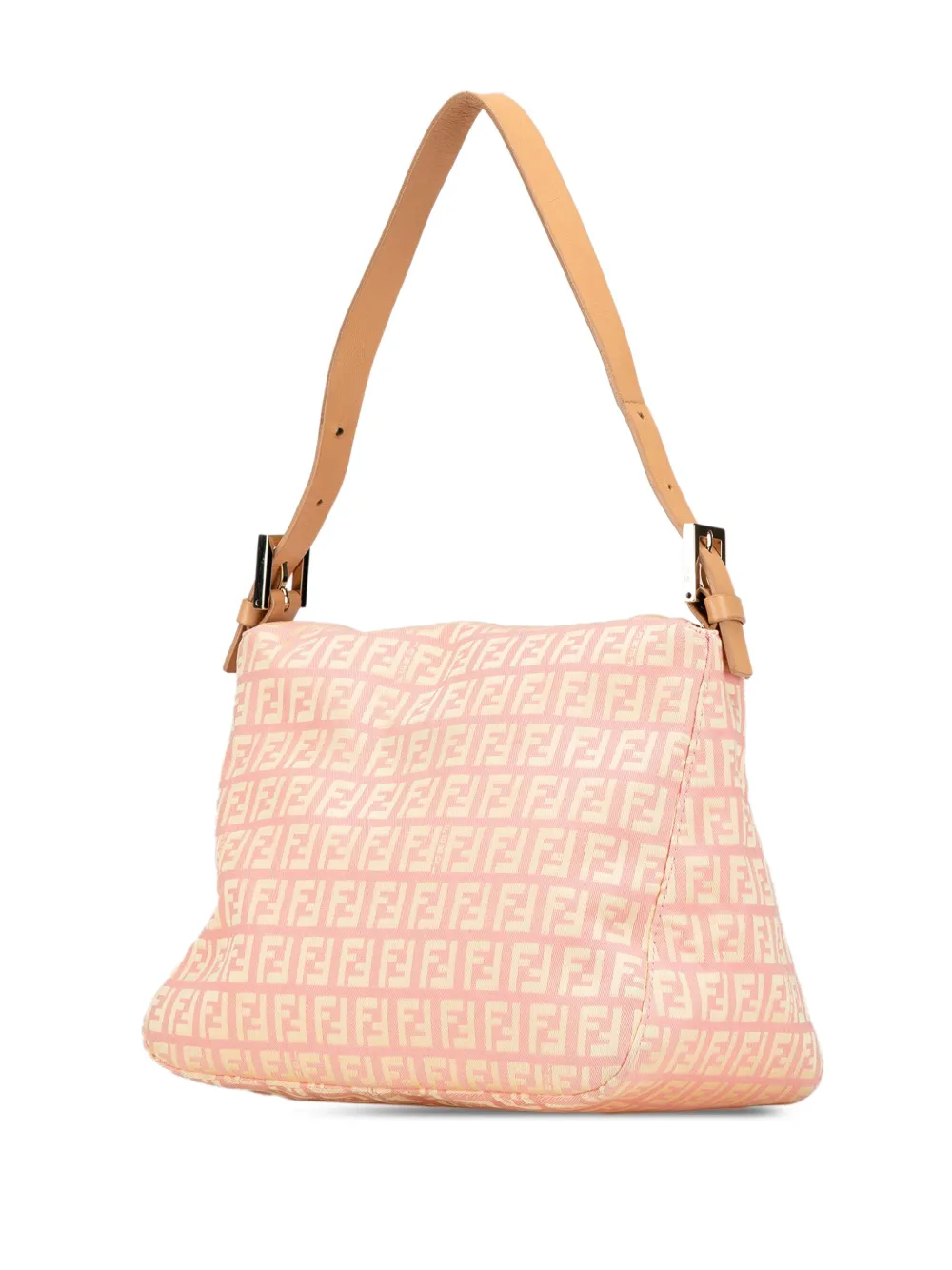 Fendi Pre-Owned 2000-2010 Fendi Zucchino Canvas Double Flap Mamma schoudertas - Roze