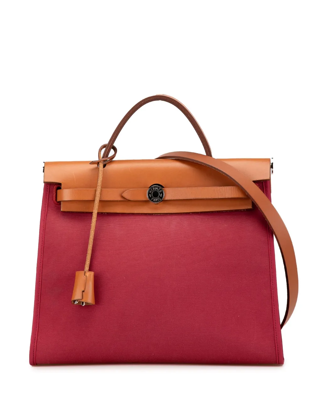 Hermès Pre-Owned 2010 トワル エールバッグ ジップ 31 サッチェルバッグ - レッド Hermès Pre-Owned 2010 トワル エールバッグ ジップ 31 サッチェルバッグ - レッド