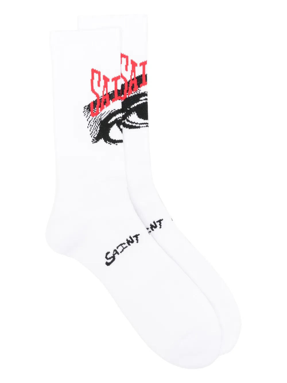 intarsia-logo socks