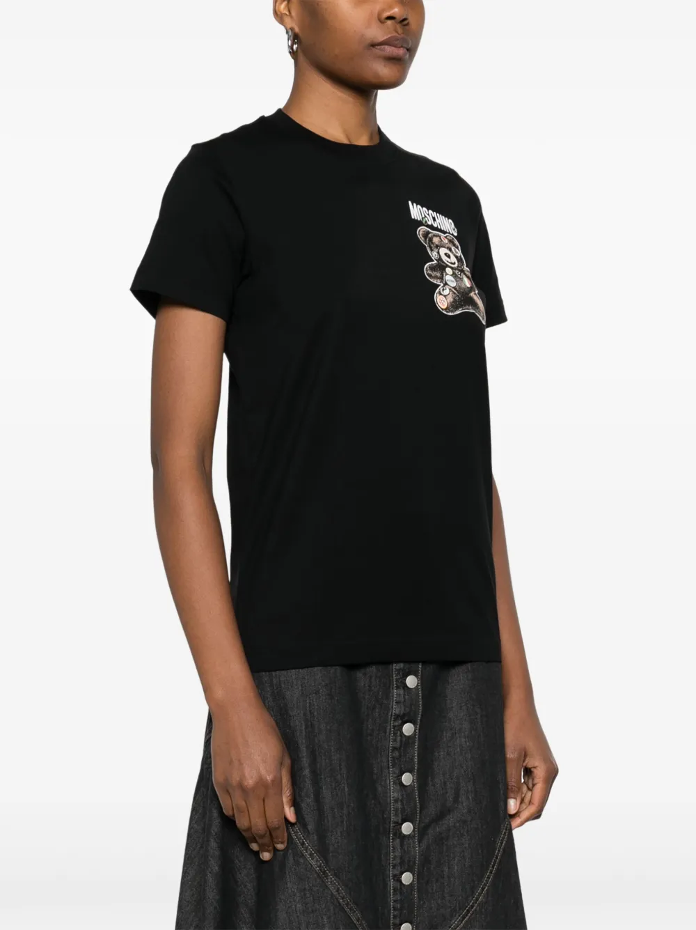 Moschino T-shirt met teddybeerprint Zwart