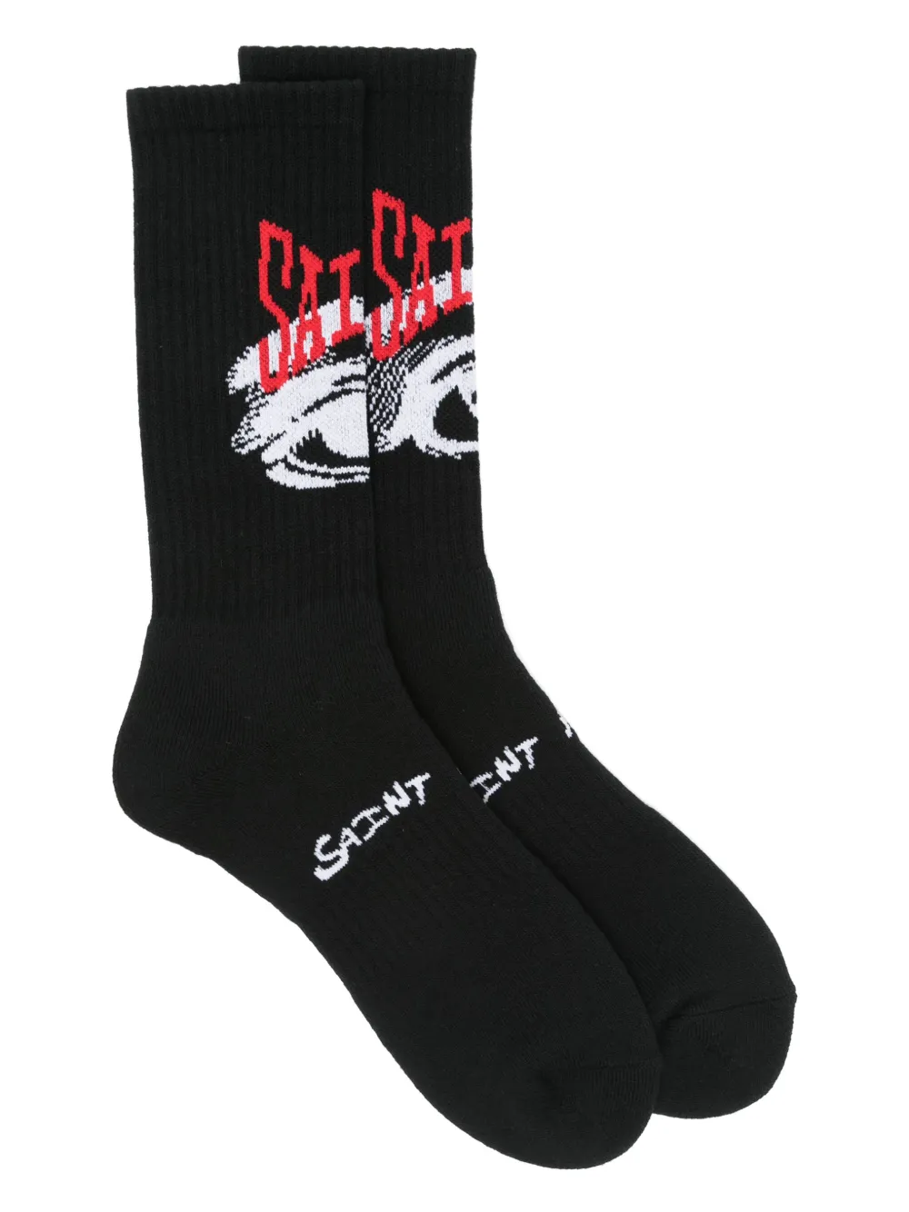 intarsia-logo socks