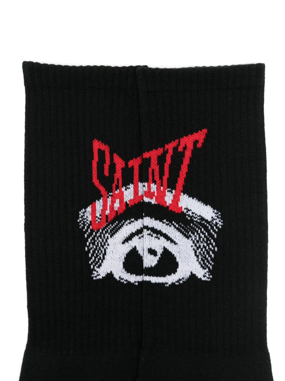 SAINT MXXXXXX Sokken met intarsia logo - Zwart