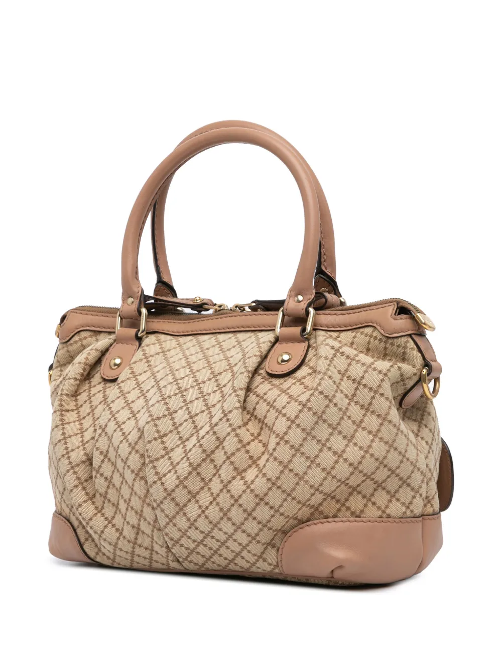 Gucci Pre-Owned 2000-2015 Diamante Canvas Sukey boekentas - Bruin