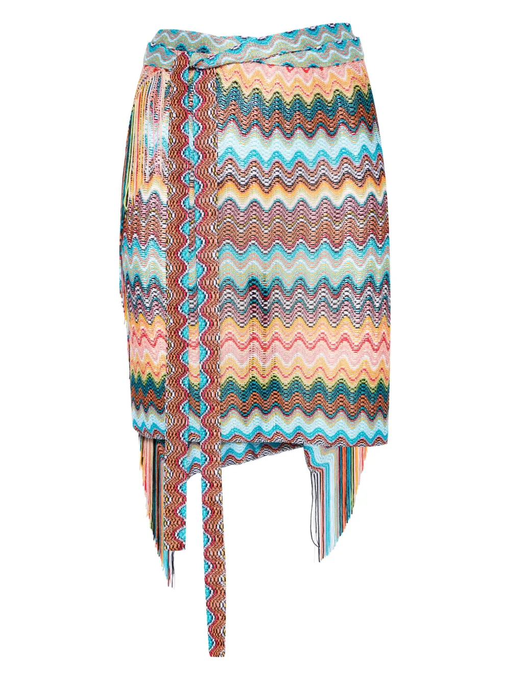 Missoni pareo entretejido en zigzag | azul | Image 1