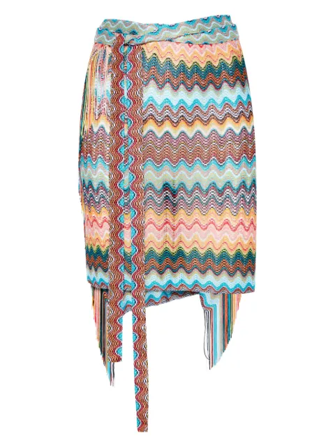 Missoni zigzag-woven pareo