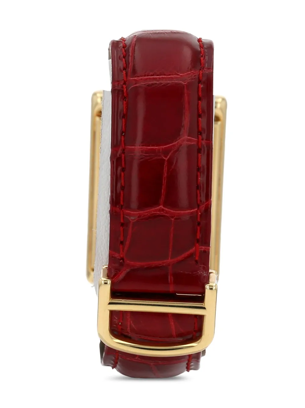 Pre-owned Cartier 1990s Tank Basculante 36mm In White