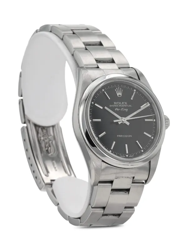 ROLEX エアキング Rolex 1998 プレオウンド エアキング 34mm | ブラック | FARFETCH JP