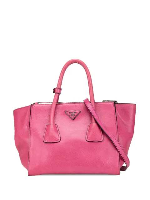 Prada Pre-Owned 2000-2024 Glace Calf Twin Pocket satchel