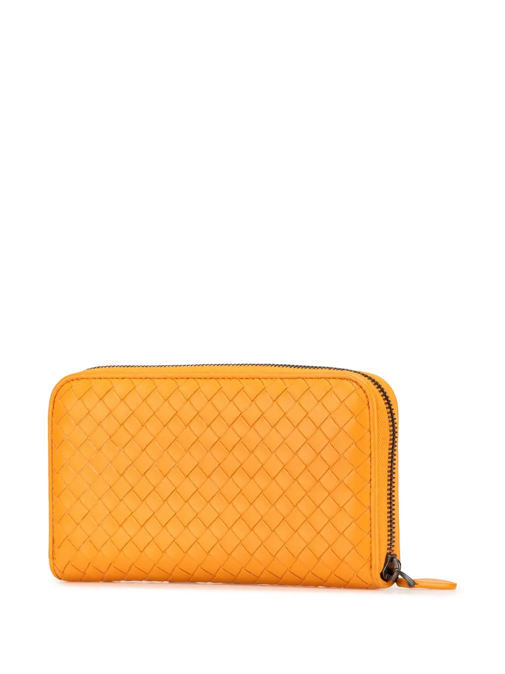 Bottega Veneta Pre-Owned 2012-2024 Intrecciato leren lange portemonnee - Oranje