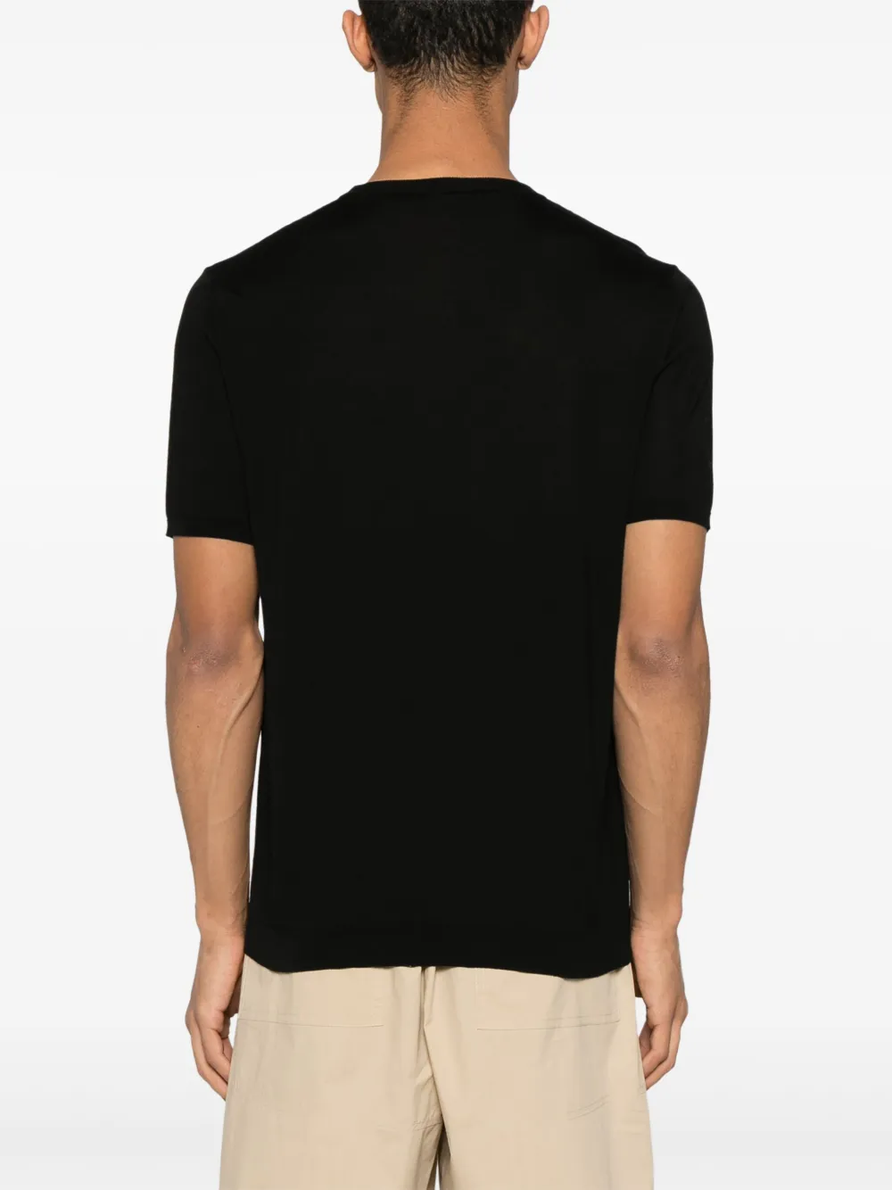 Roberto Collina Zijden T-shirt Zwart