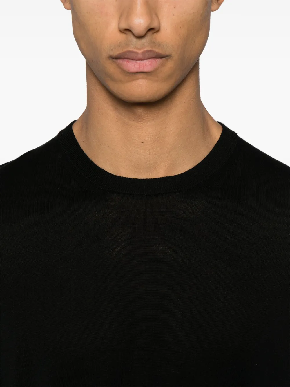 Roberto Collina Zijden T-shirt Zwart