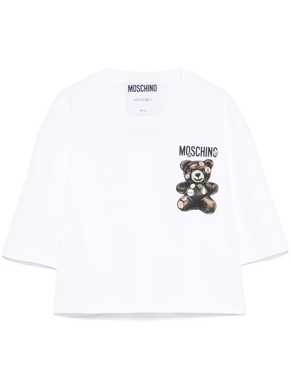 Moschino T-shirt met teddybeerprint Wit