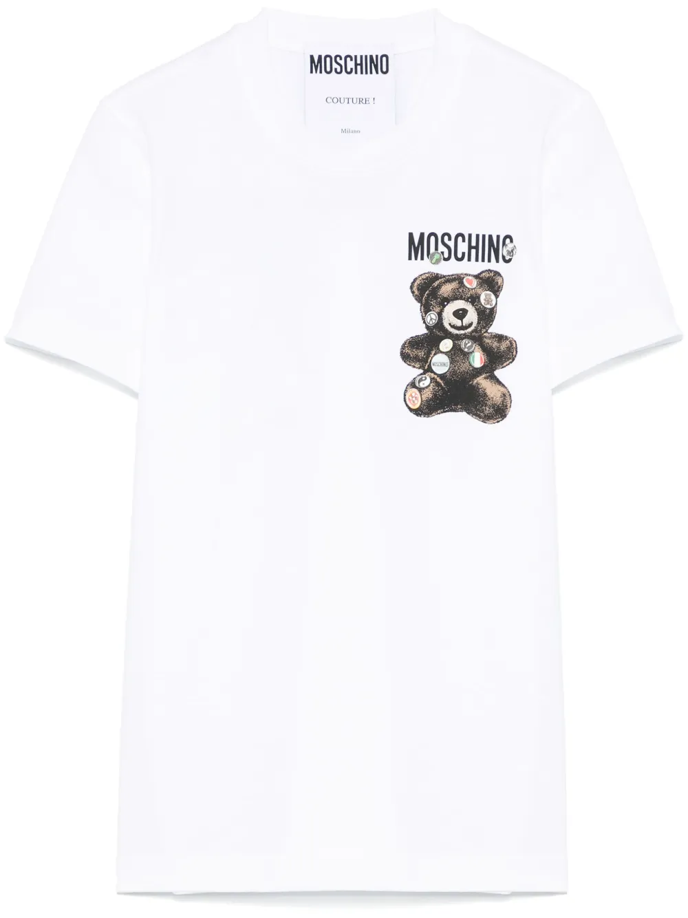 Moschino T-shirt met teddybeerprint Wit