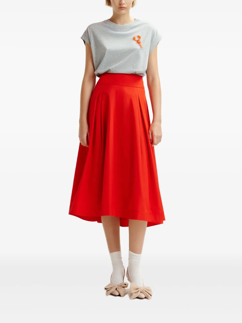 Essentiel Antwerp Hosanna midi skirt - Rood