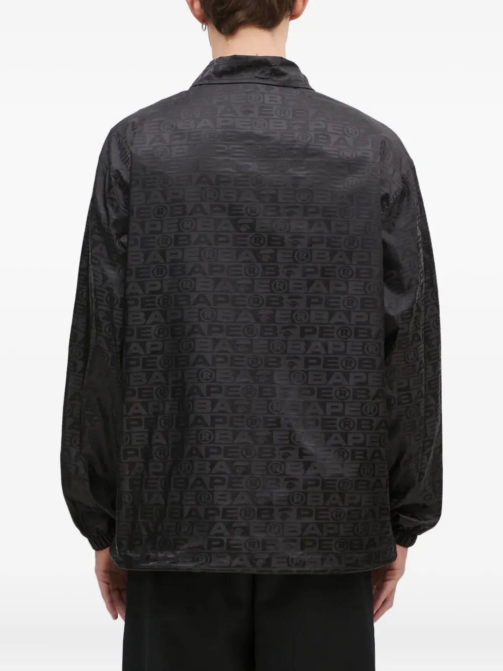 A BATHING APE Shirtjack met logopatroon Zwart
