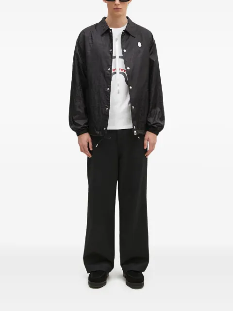 A BATHING APE® جاكيت قميص بنقش شعار الماركة