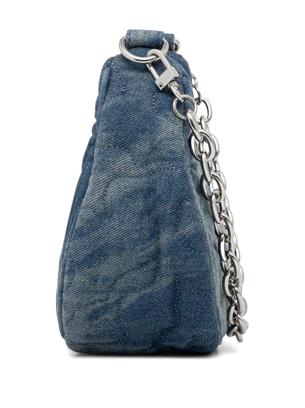 A BATHING APE quilted denim shoulder bag - Blauw