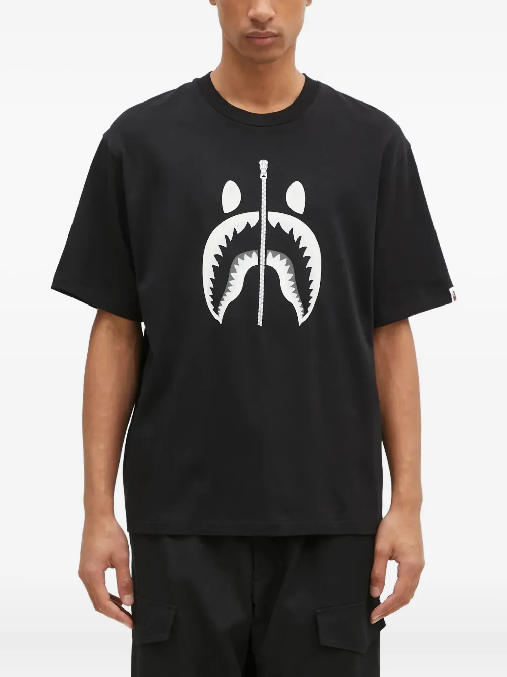 A BATHING APE Shark Attack T-shirt Zwart