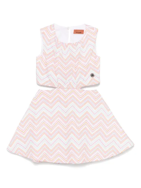 Missoni Kids vestido con estampado en zigzag