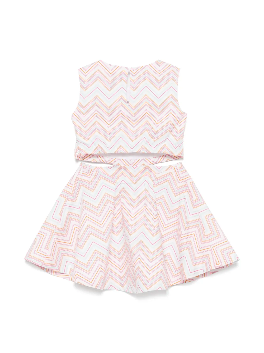 Missoni Kids Jurk met zigzagprint - Wit