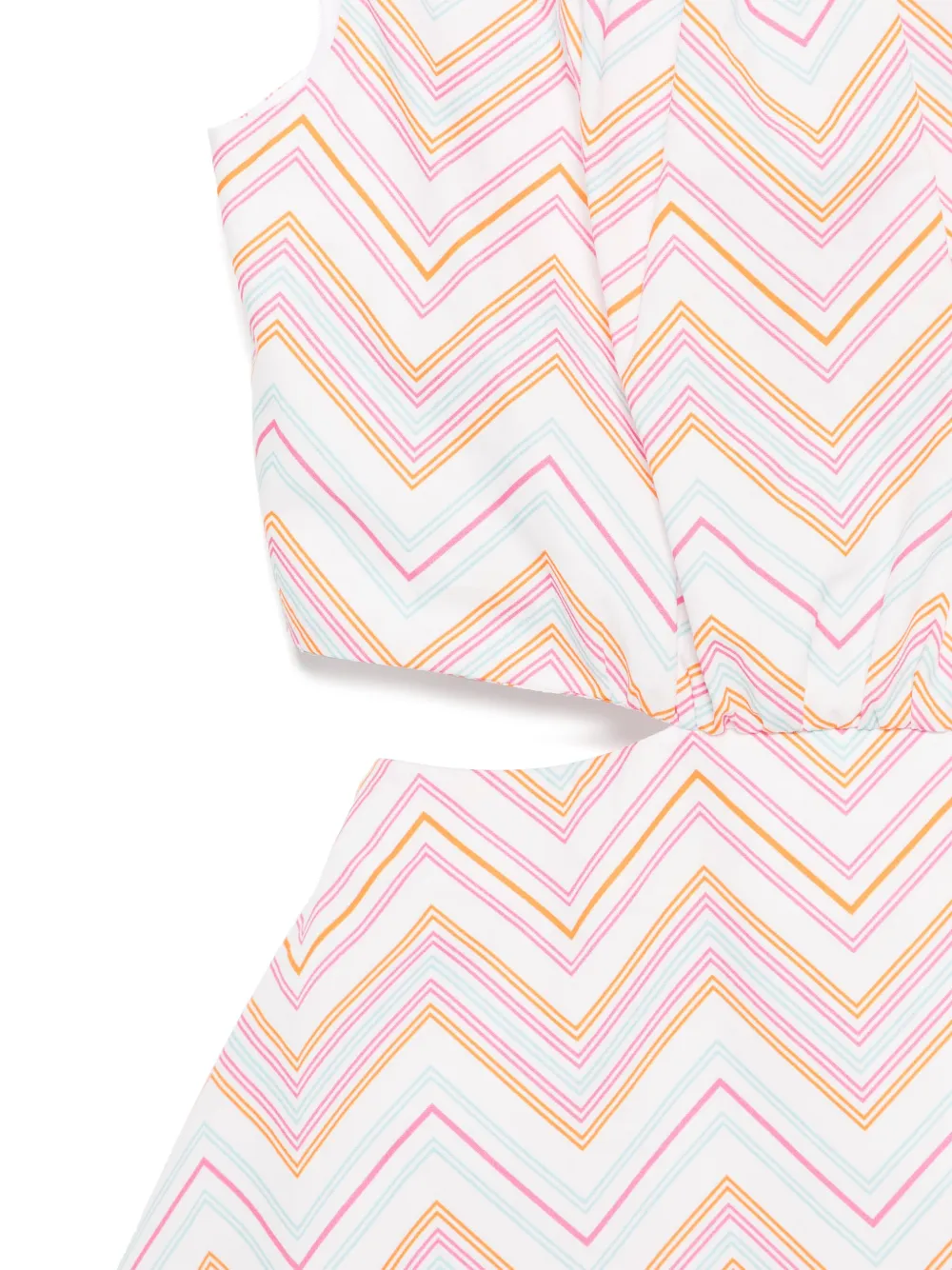 Shop Missoni Zigzag-print Dress In ホワイト